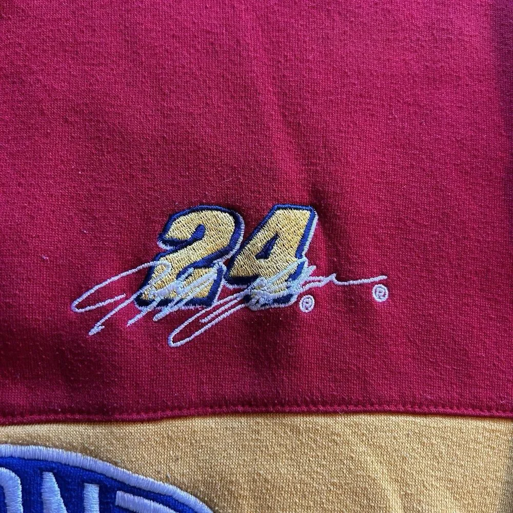 Chase Authentics Jeff Gordon DuPont NASCAR Sweatshirt Vintage Rainbow Mens Small